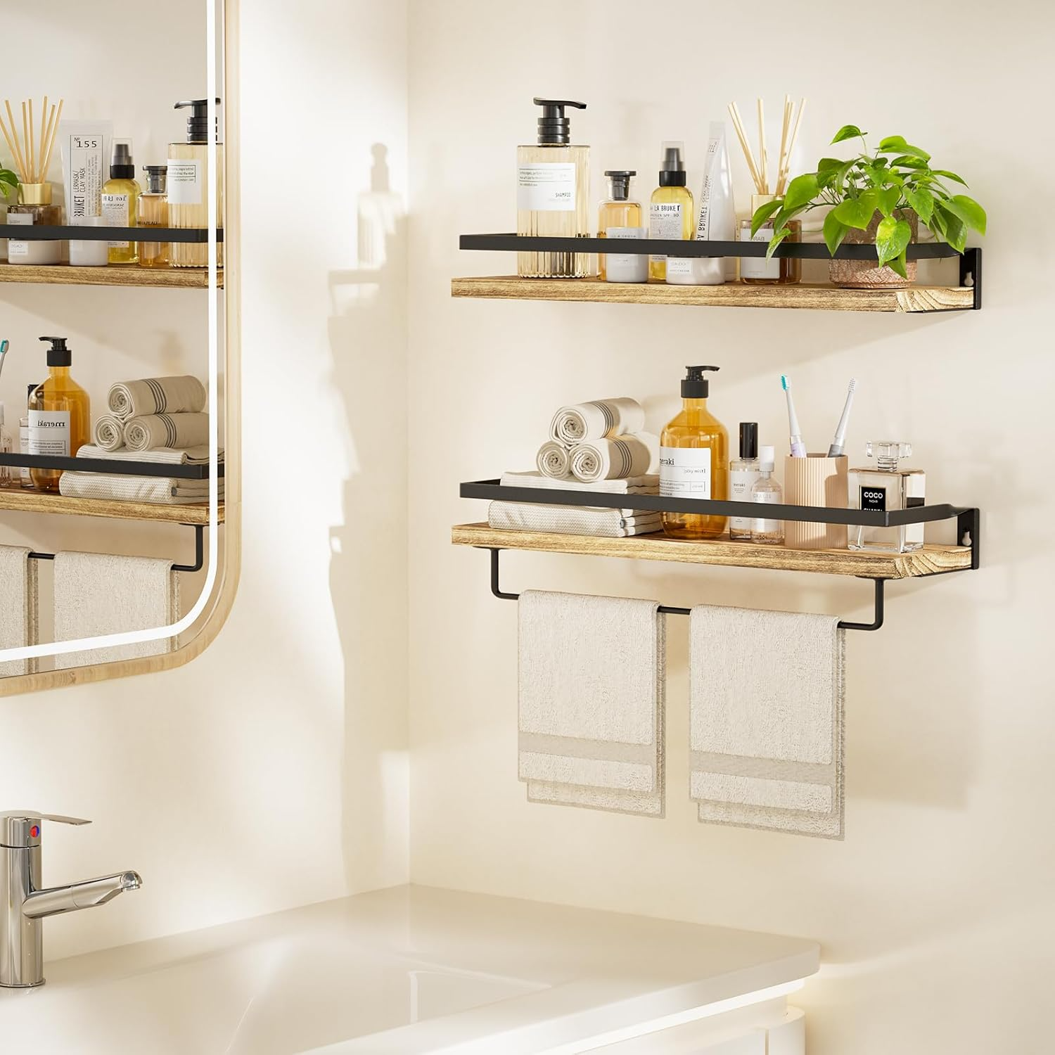 Bathroom Towel Rack with Shelf -4. Bathroom Towel Rack with Shelf -4.