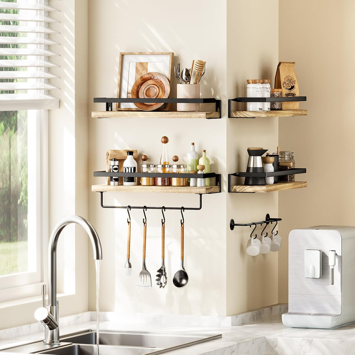 Bathroom Towel Storage Rack with Hooks and Shelf-3. Bathroom Towel Storage Rack with Hooks and Shelf-3.