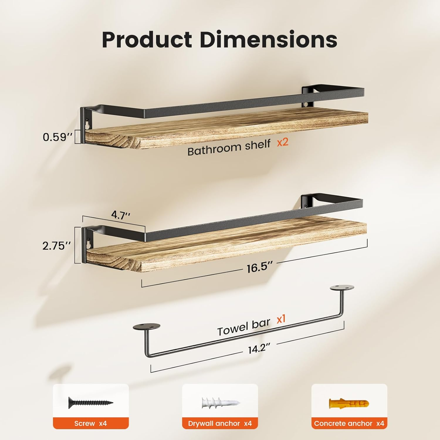Bathroom Towel Storage Rack with Hooks and Shelf-4. Bathroom Towel Storage Rack with Hooks and Shelf-4.