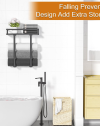 Estante de almacenamiento de toallas de baño de metal negro-3.