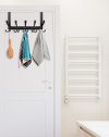 Black Over Door Bathroom Towel Rack -3 Black Over Door Bathroom Towel Rack -3
