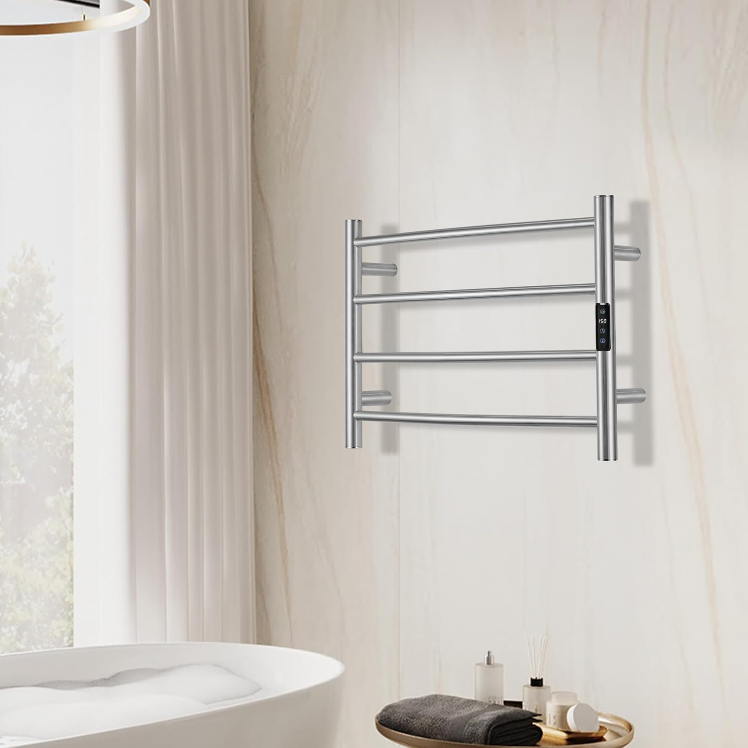 Brushed Stainless Steel Towel Warmer Rack-2. Brushed Stainless Steel Towel Warmer Rack-2.