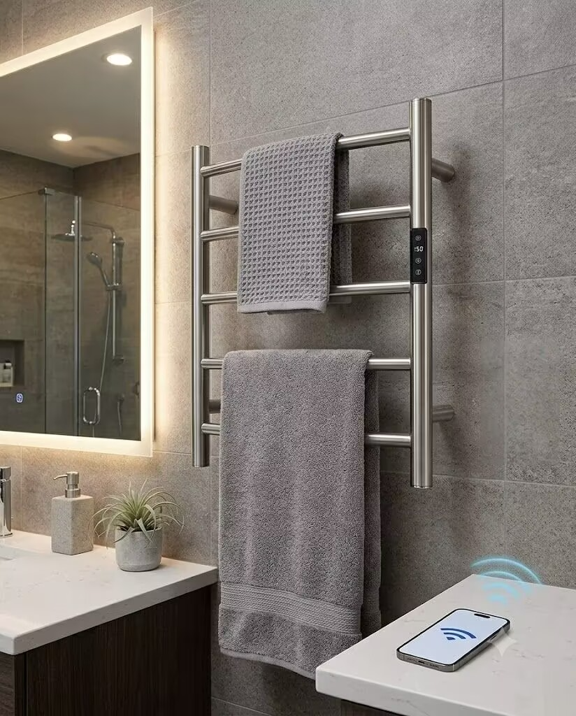 Brushed Stainless Steel Towel Warmer Rack-4.