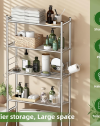 Chrome Bathroom Towel Rack Shelf -3.