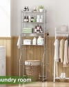 Chrome Bathroom Towel Rack Shelf -4.