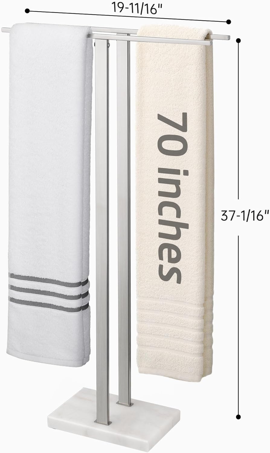 Chrome Freestanding Bathroom Towel Stand-2