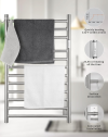 Chrome Heated Bathroom Towel Rack-2.