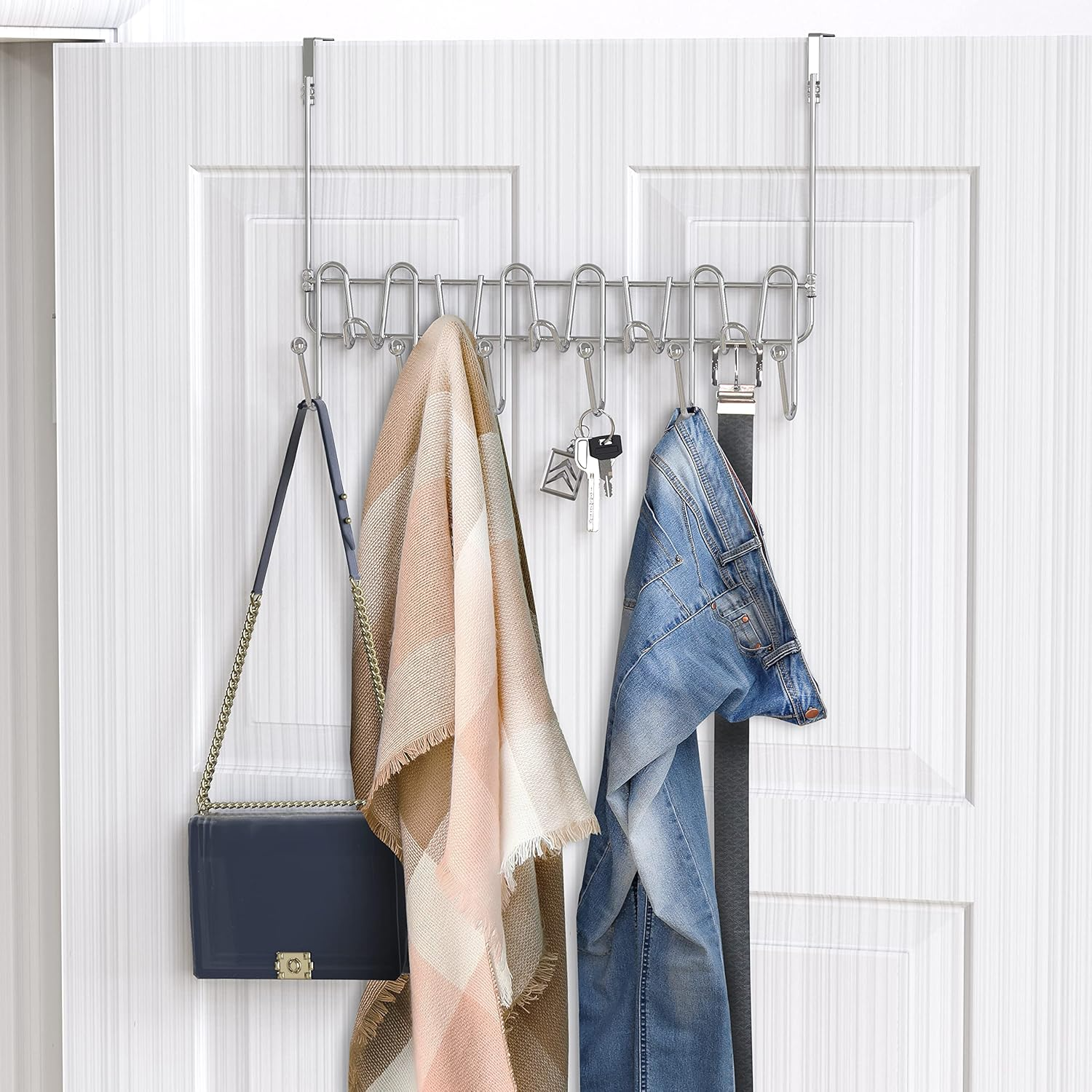 Chrome Over Door Towel Rack-2.