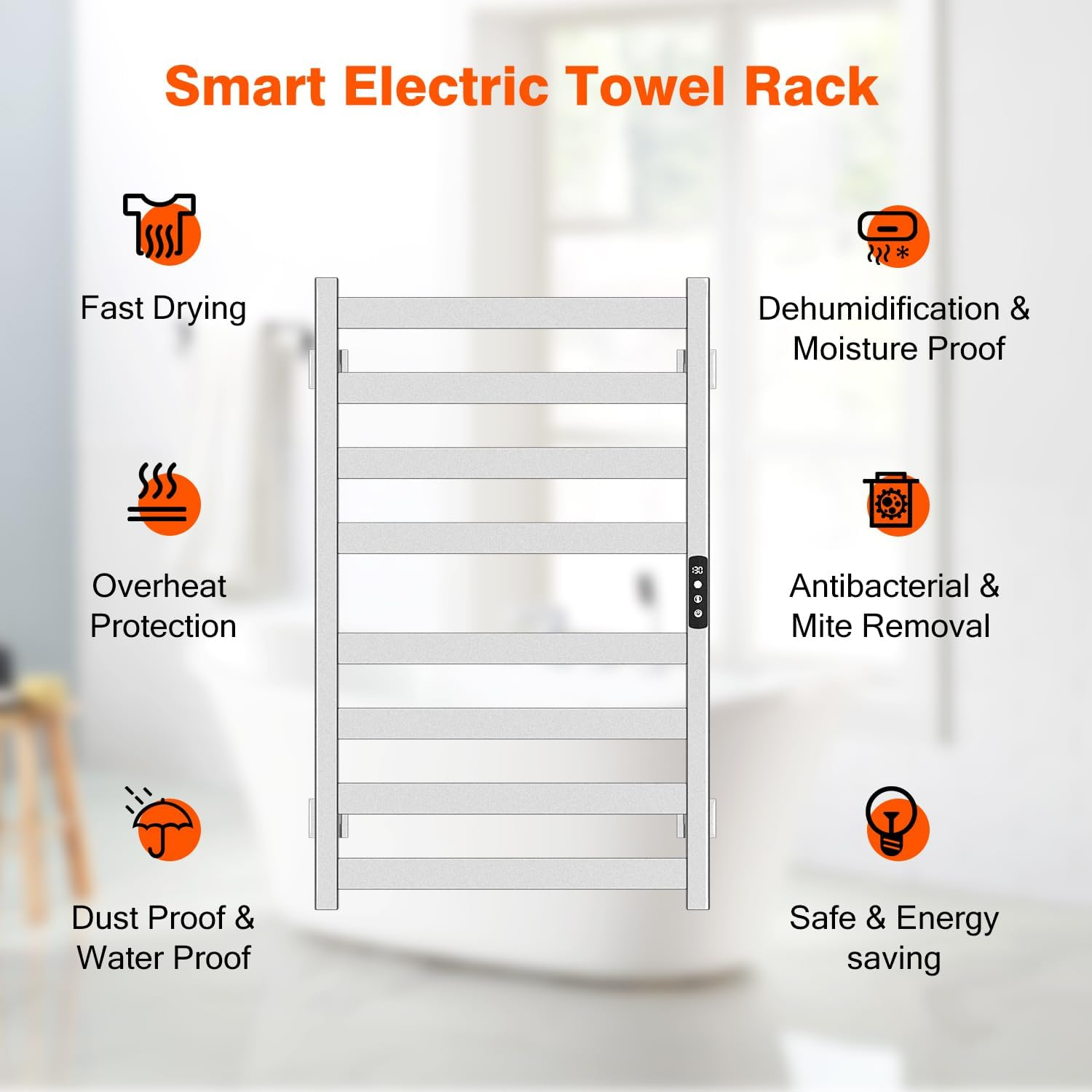Compact Heated Bathroom Towel Rack-4. Compact Heated Bathroom Towel Rack-4.