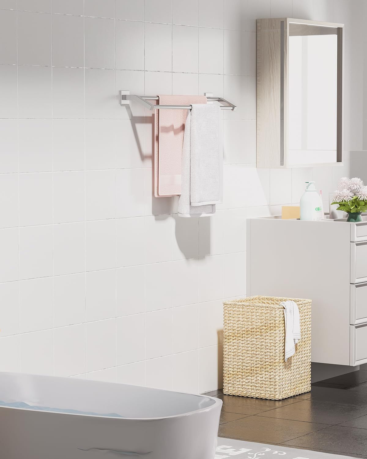 Double Layer Bathroom Towel Rack-4. Double Layer Bathroom Towel Rack-4.