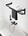 Double Layer Towel Rack with Shelf -3. Double Layer Towel Rack with Shelf -3.