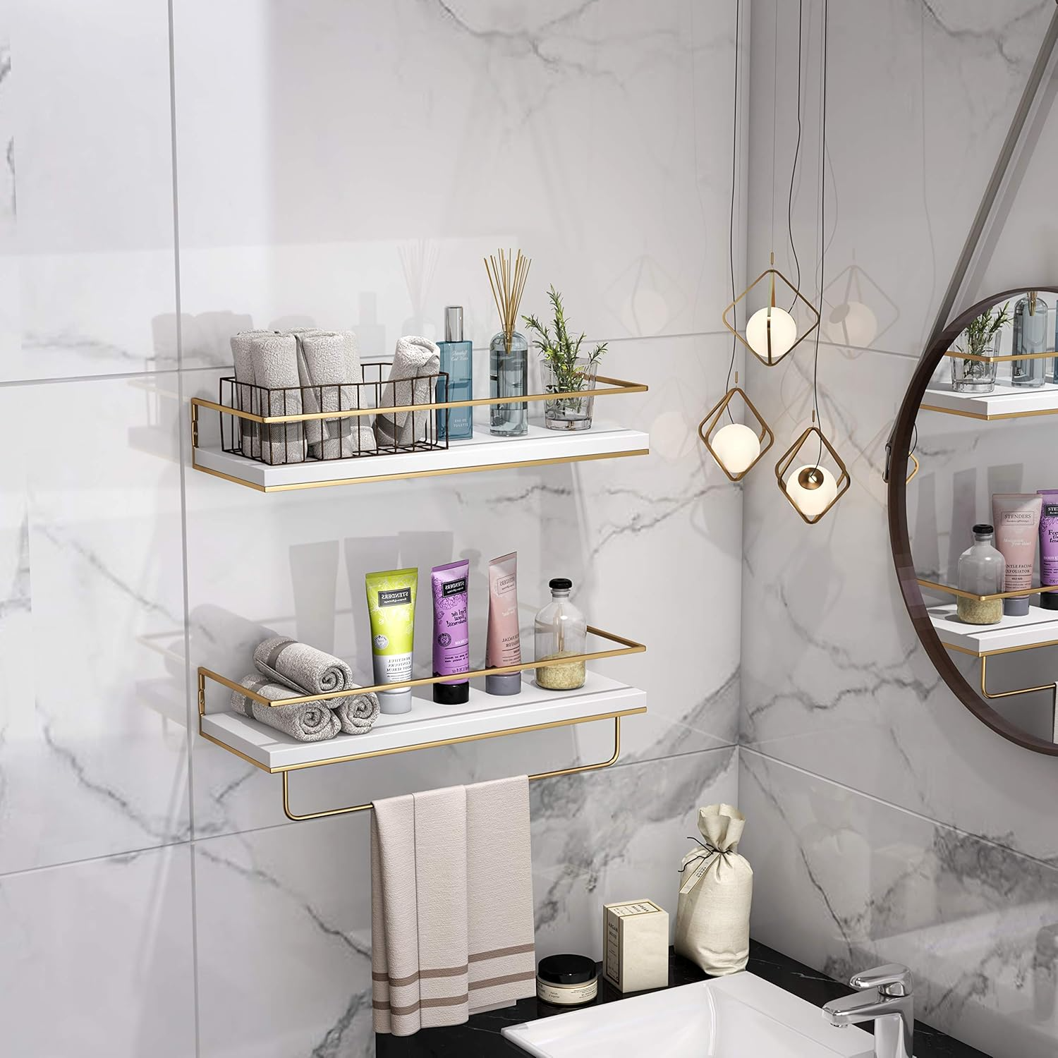 Floating Towel Rack With Shelf-2.