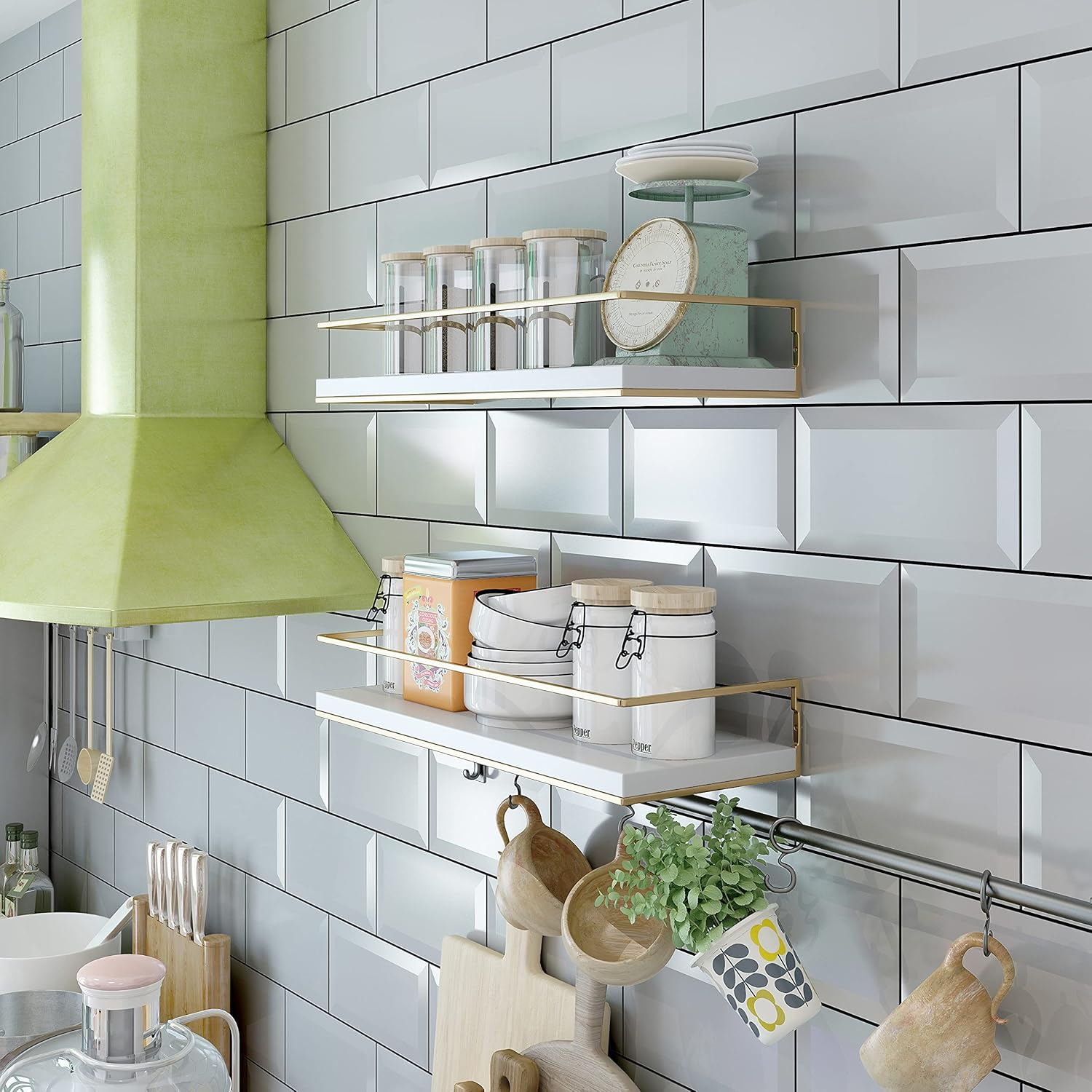 Floating Towel Rack With Shelf-4. Floating Towel Rack With Shelf-4.