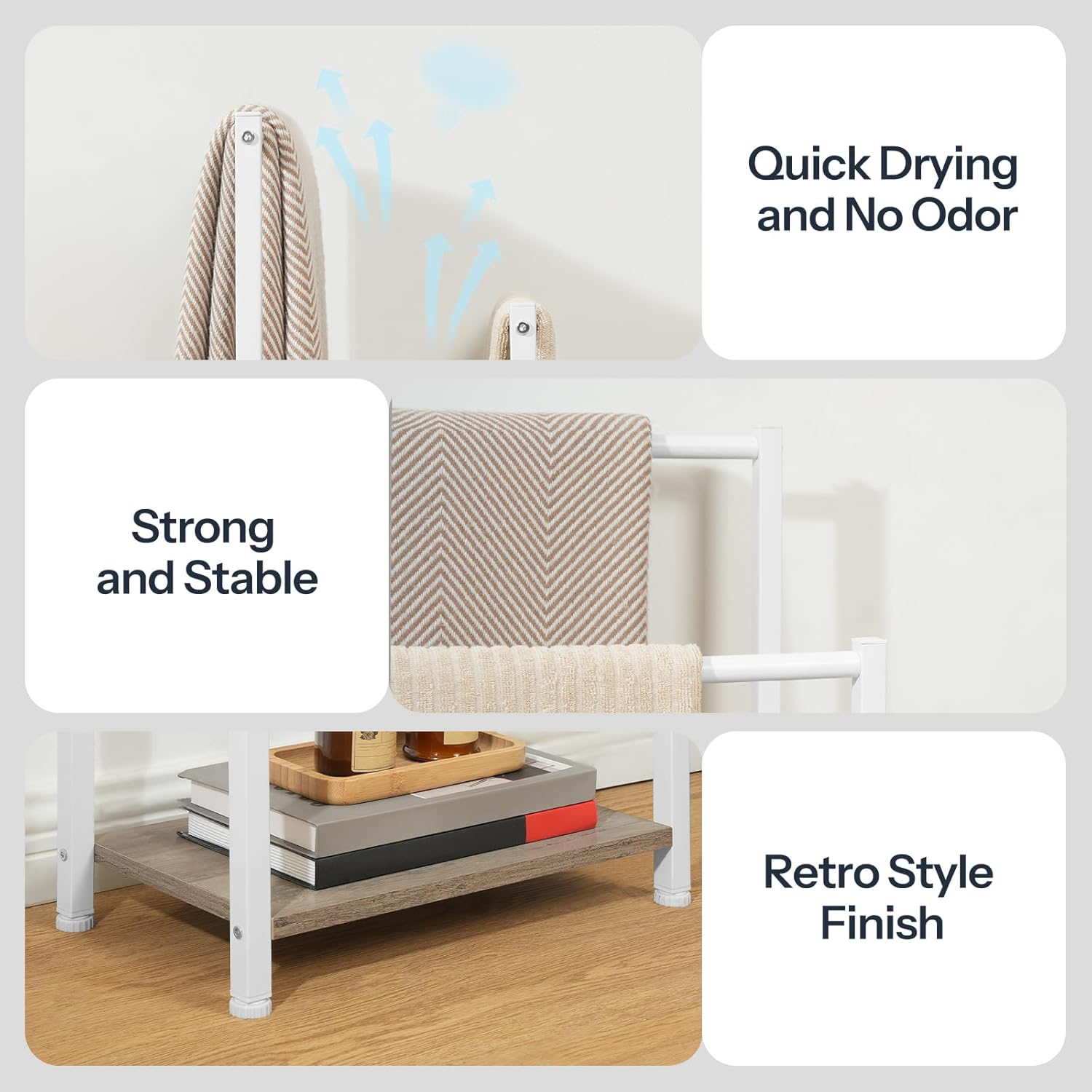 Freestanding Ladder Towel Rack-3. Freestanding Ladder Towel Rack-3.