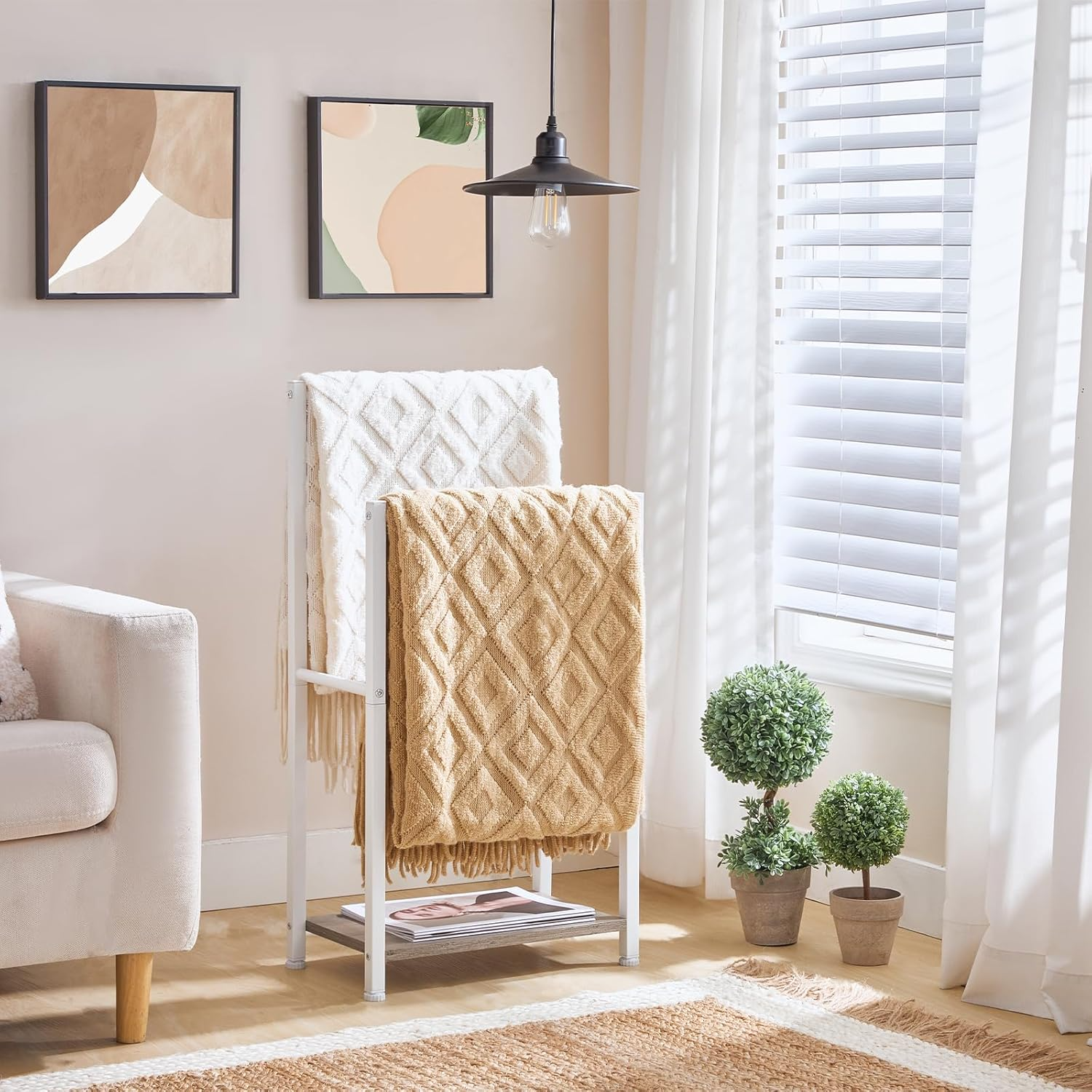 Freestanding Ladder Towel Rack-4. Freestanding Ladder Towel Rack-4.