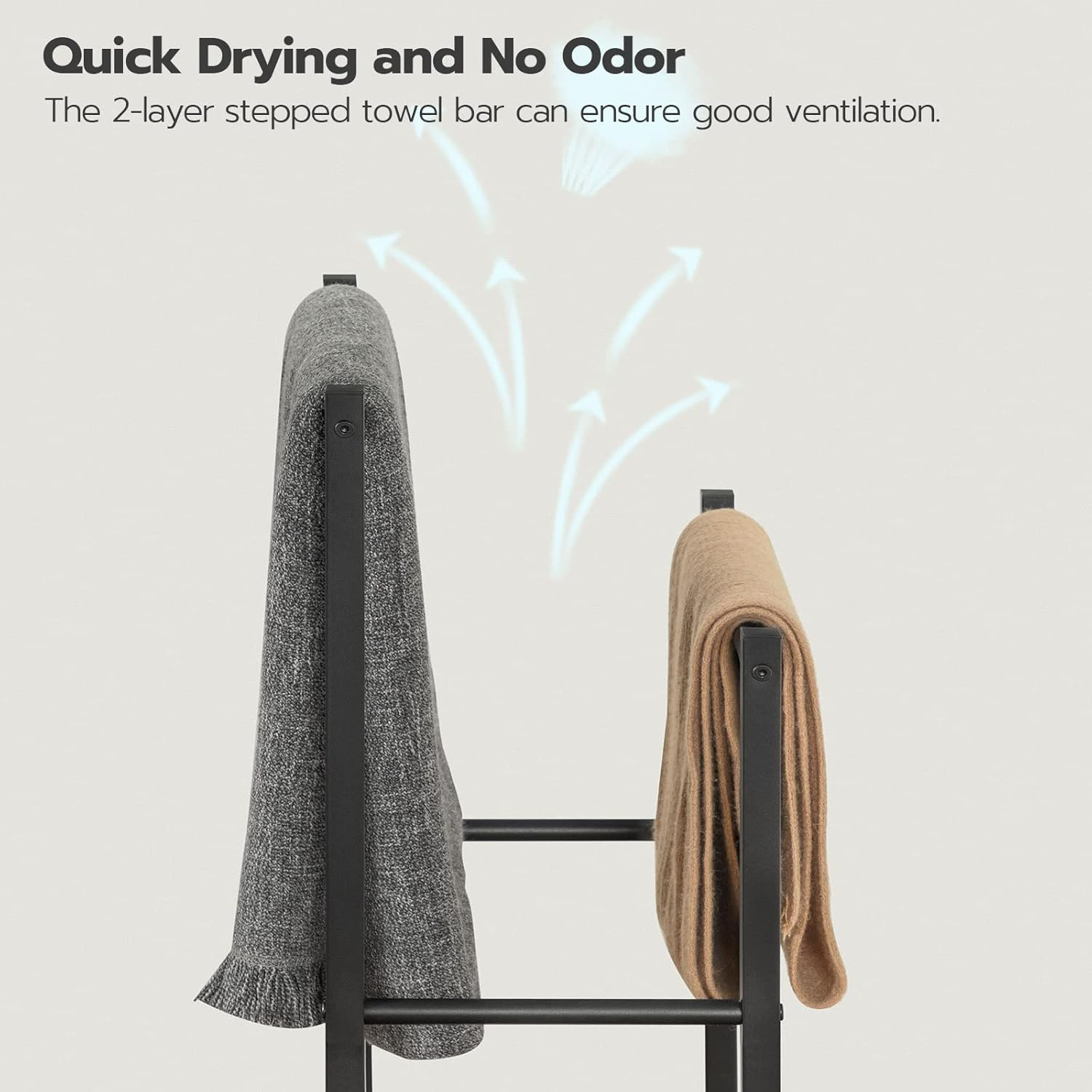 Freestanding Towel Rack with Shelf-2. Freestanding Towel Rack with Shelf-2.