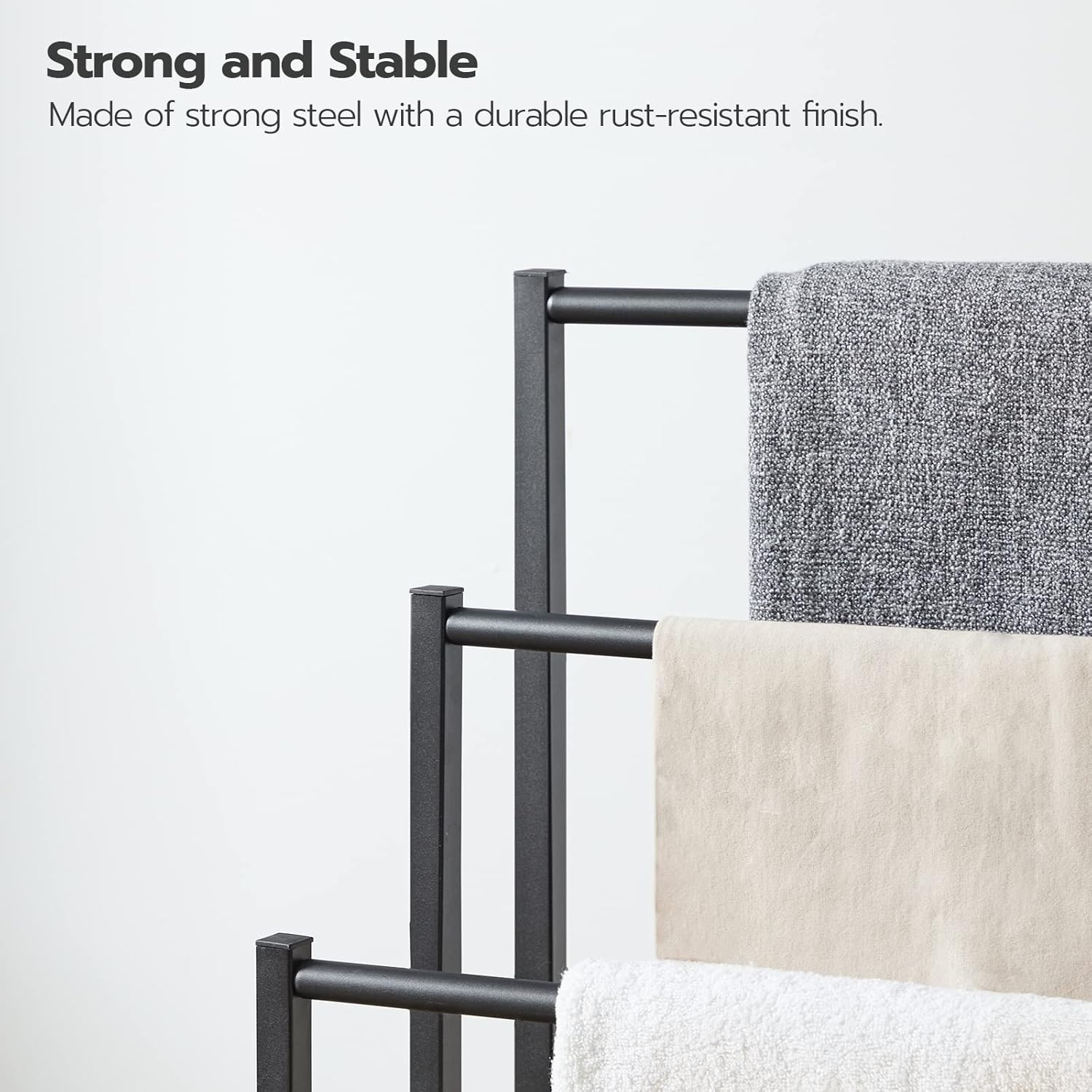 Freestanding Towel Rack with Shelf-4. Freestanding Towel Rack with Shelf-4.
