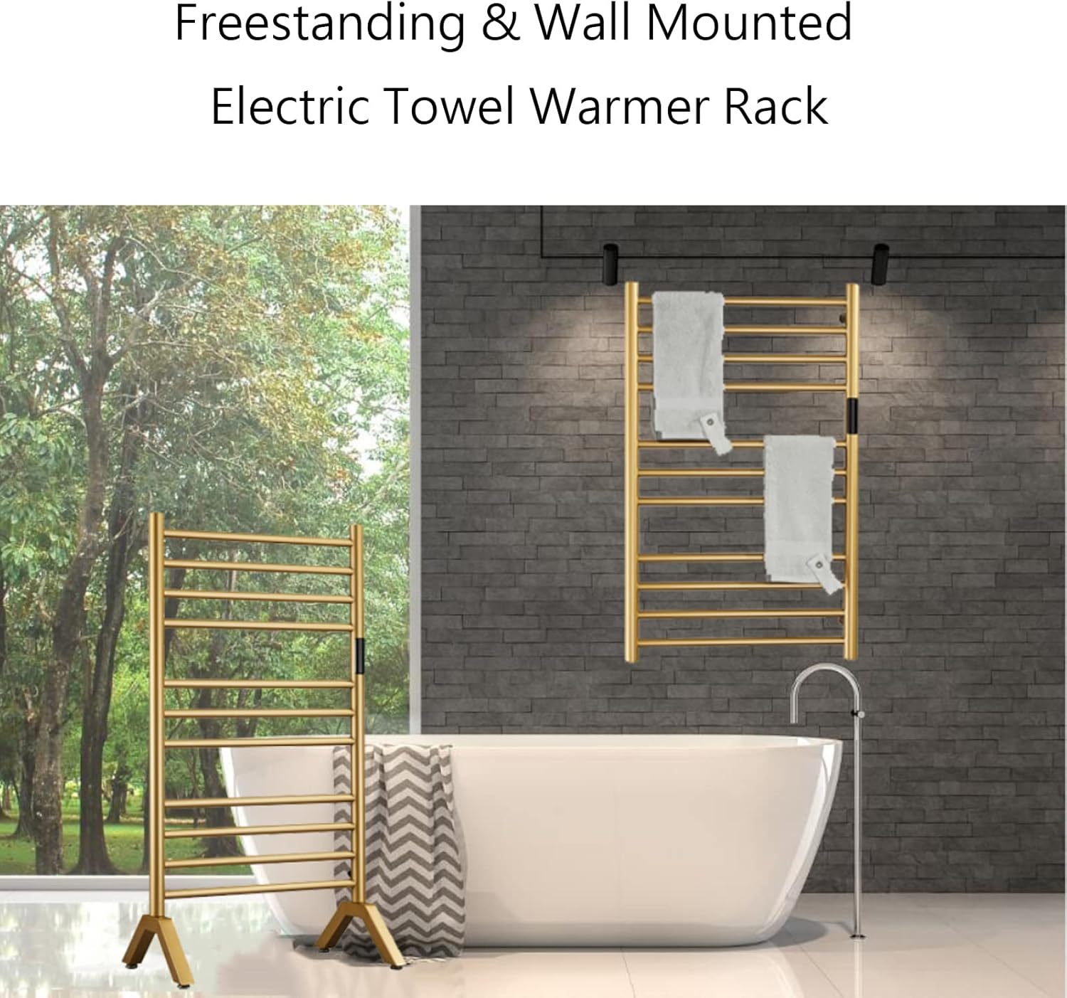 Gold Freestanding Towel Rack-2.