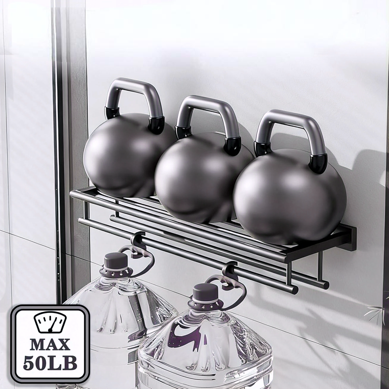 Matte Black Double Towel Rack-2. Matte Black Double Towel Rack-2.