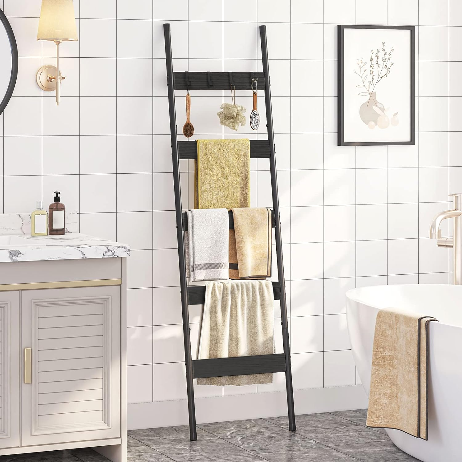 Metal Ladder Towel Rack-1.