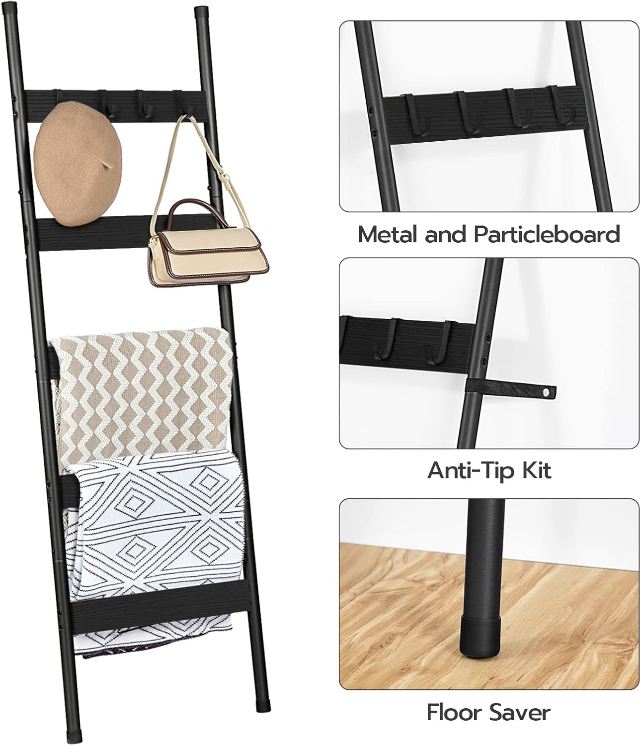 Metal Ladder Towel Rack-3. Metal Ladder Towel Rack-3.