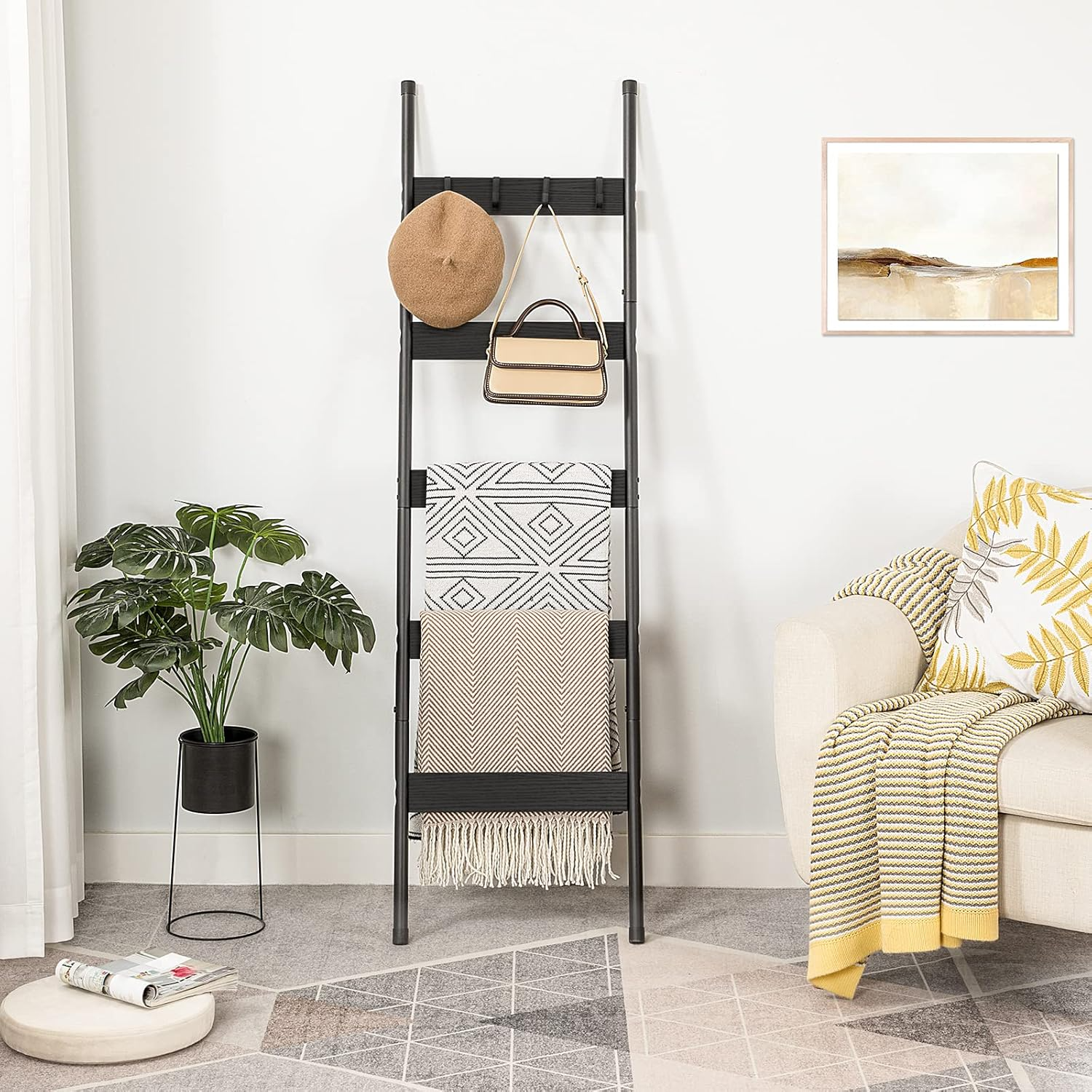 Metal Ladder Towel Rack-4. Metal Ladder Towel Rack-4.