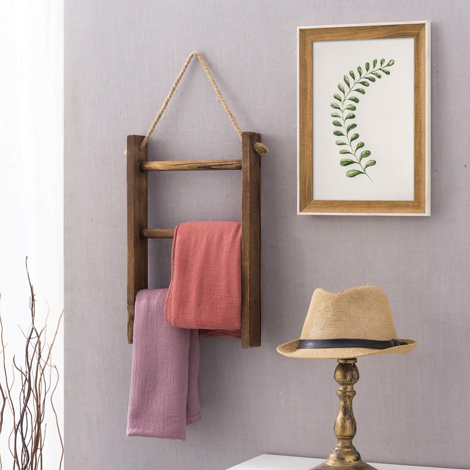 Rustic Ladder Towel Rack-4 Rustic Ladder Towel Rack-4