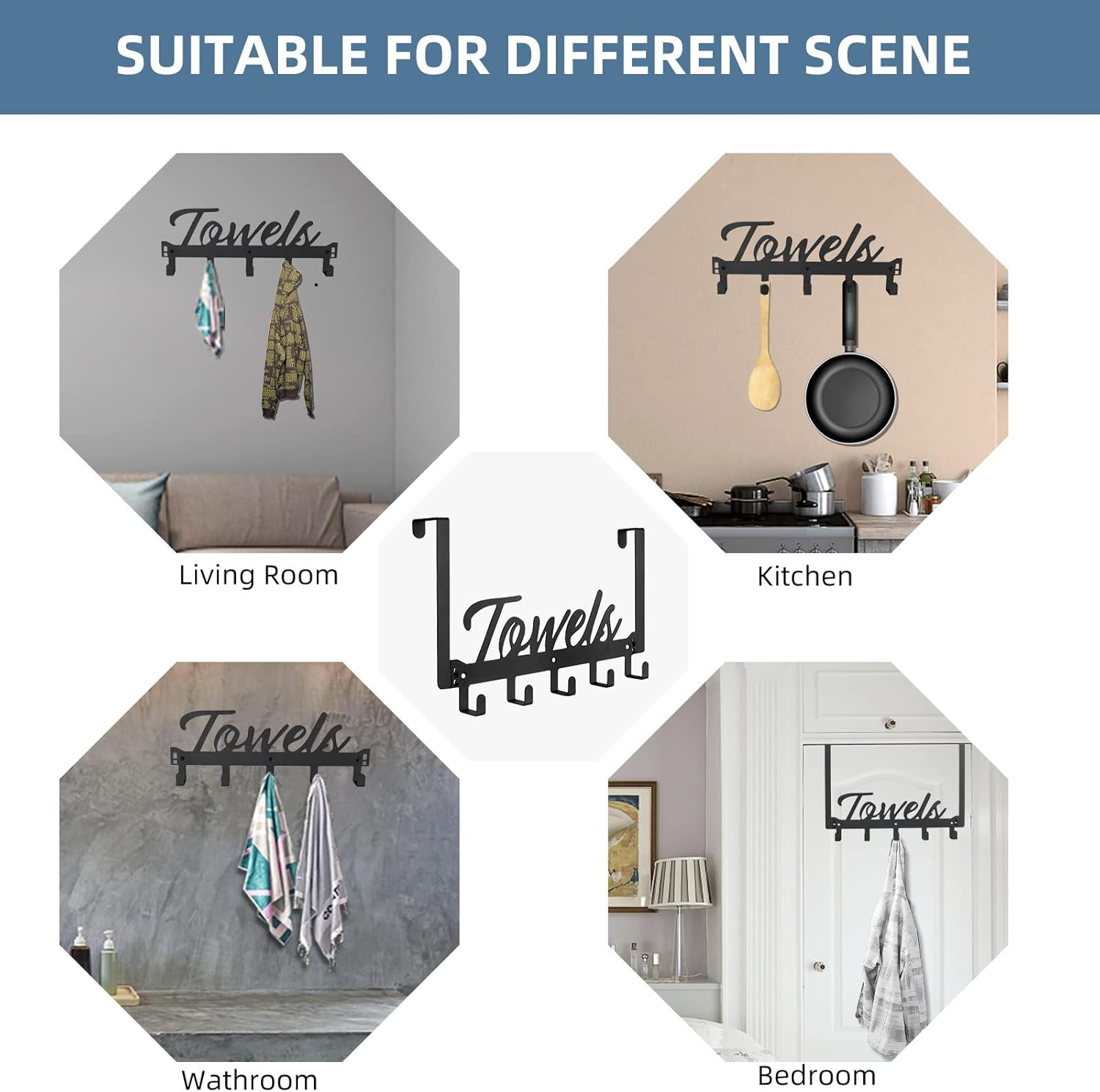 Space Saving Over Door Towel Rack-2. Space Saving Over Door Towel Rack-2.