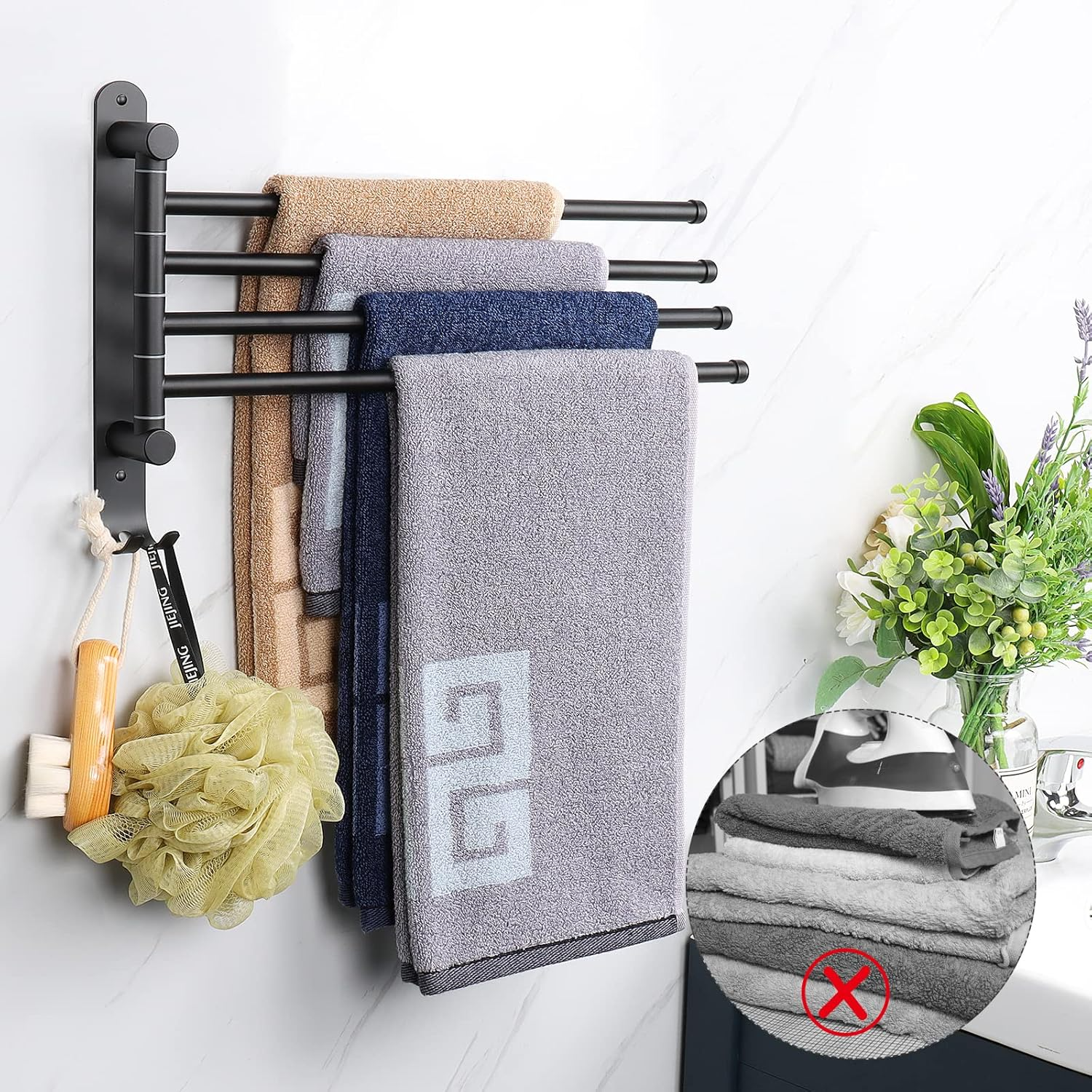 Space Saving Wall Mounted Towel Rack-4.