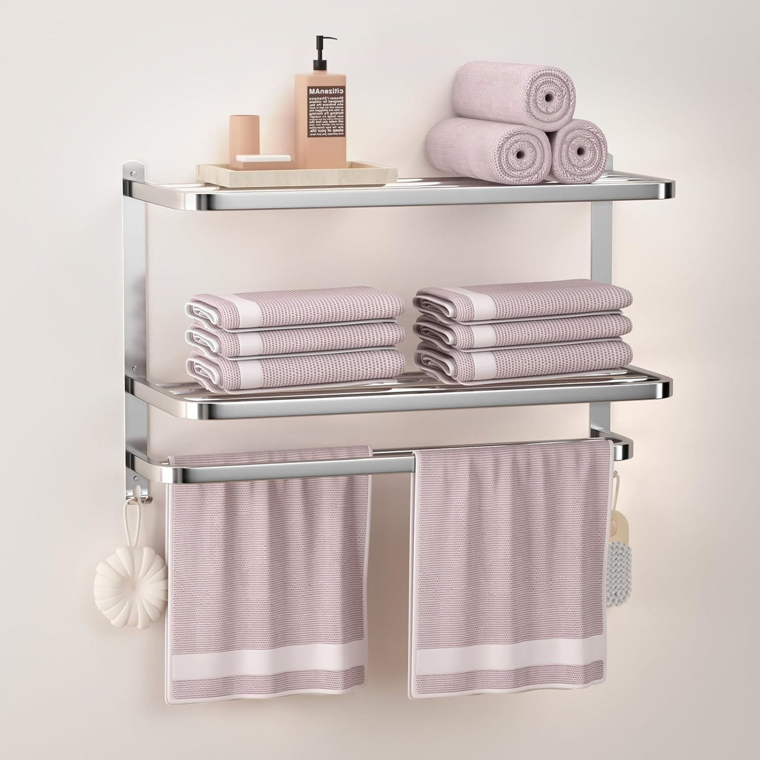 Stainless Steel Towel Shelf Rack-1.