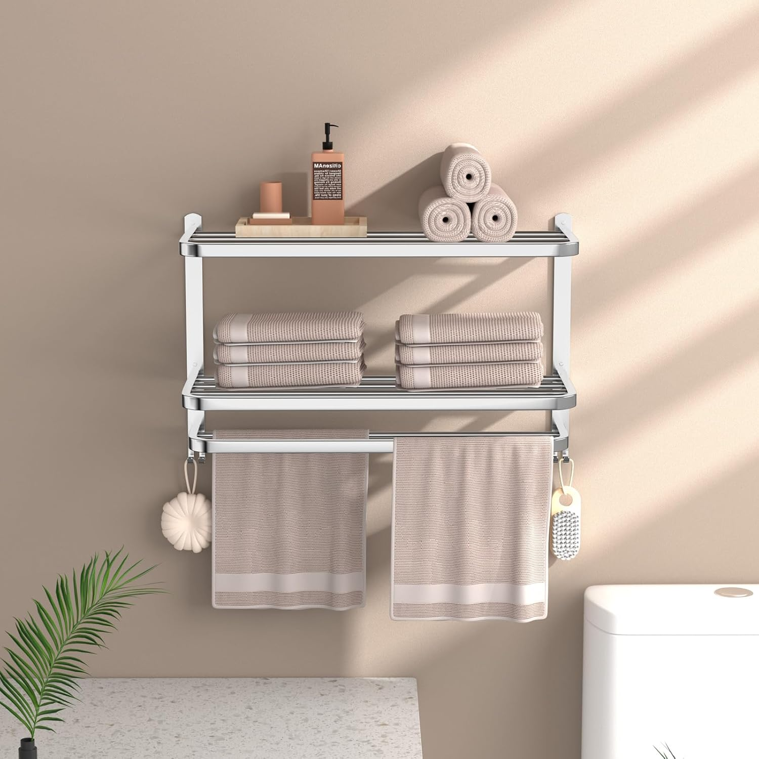 Stainless Steel Towel Shelf Rack-2.