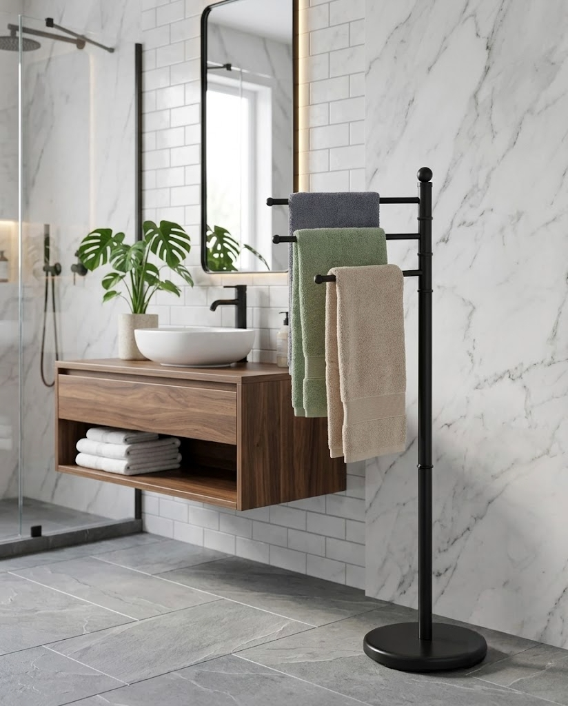 Three Bar Freestanding Towel Rack-5.