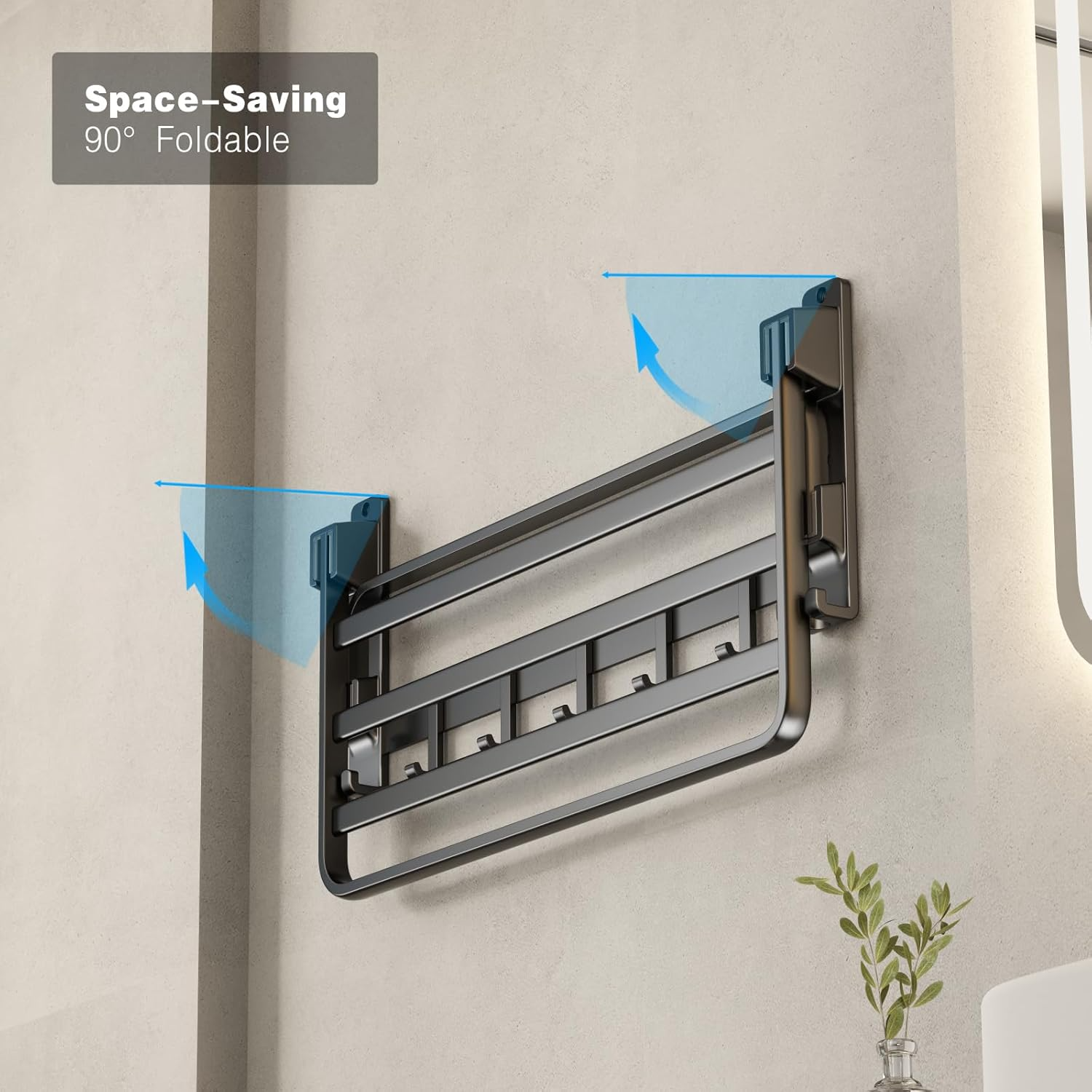 Towel Hook Rack with Shelf -4. Towel Hook Rack with Shelf -4.