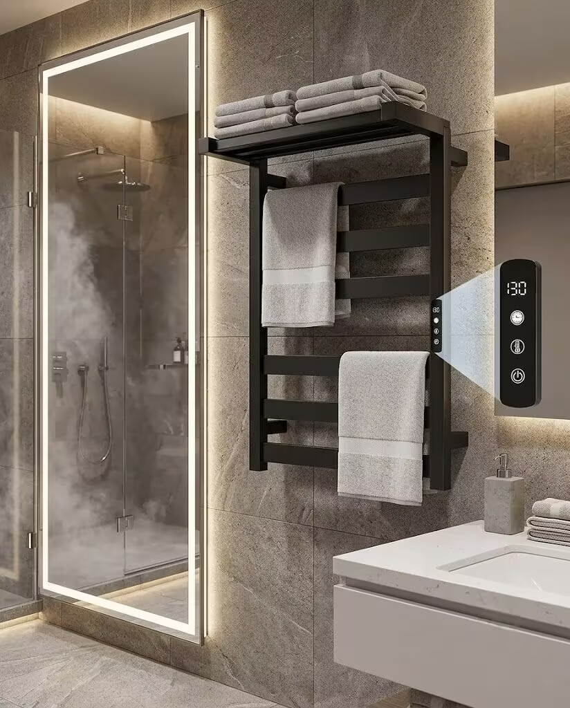Wall Mounted Electric Heated Towel Rack-4.