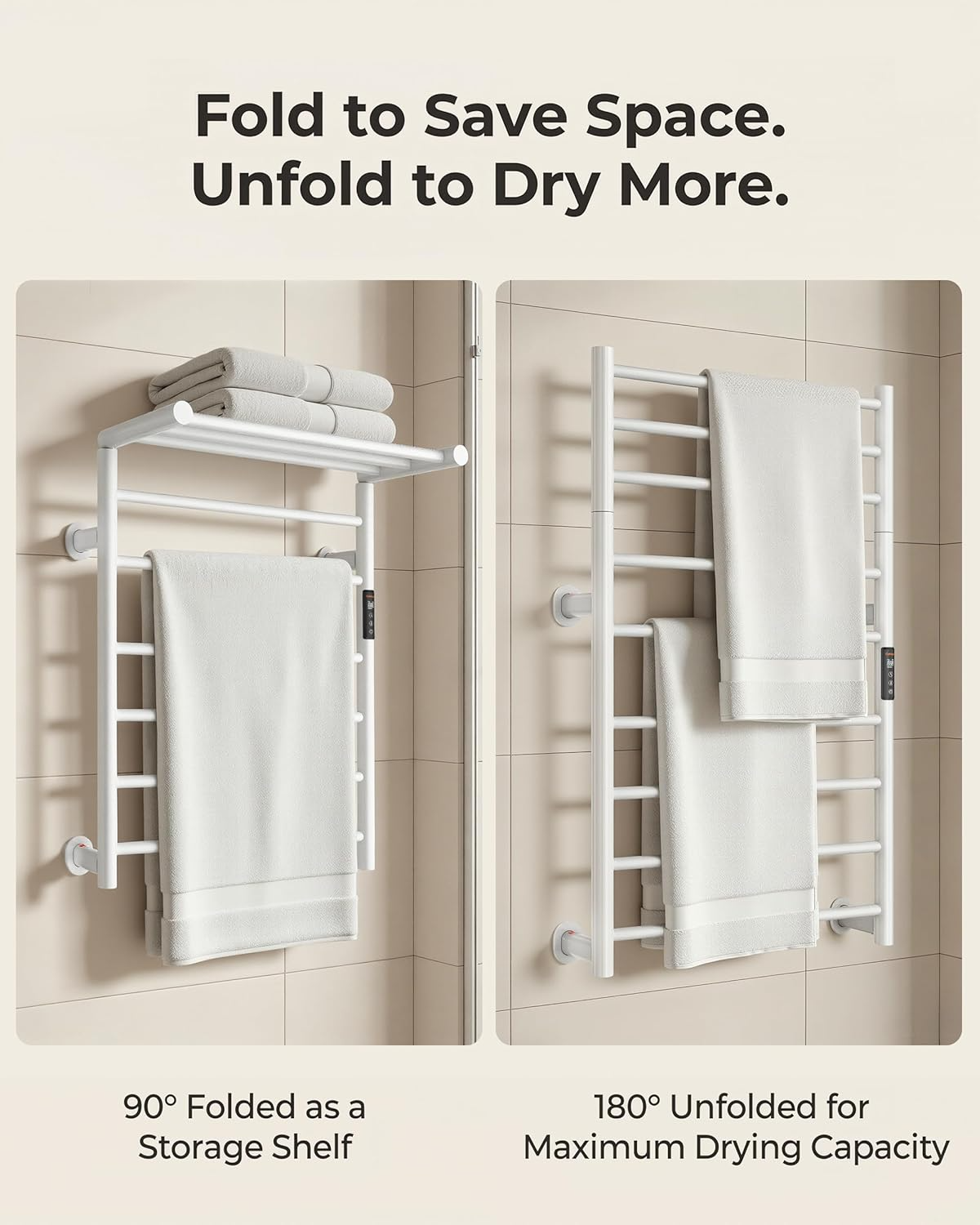 White Heated Towel Rack-3. White Heated Towel Rack-3.