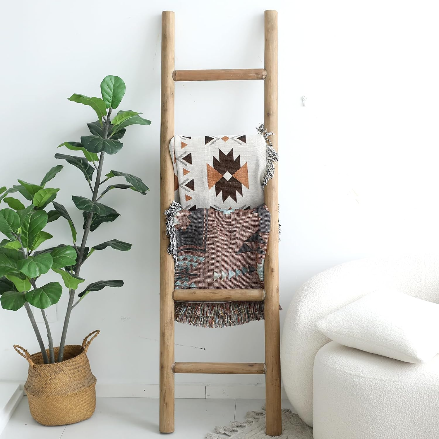 Wooden Ladder Towel Rack -2
