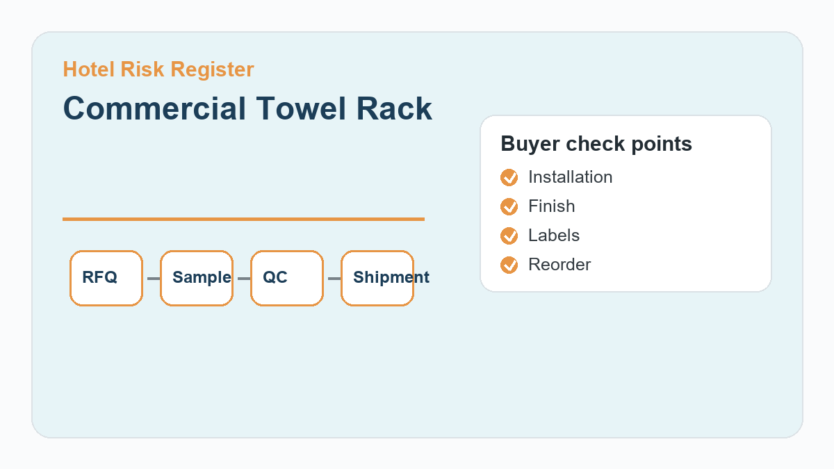 Commercial Towel Rack procurement checklist infographic