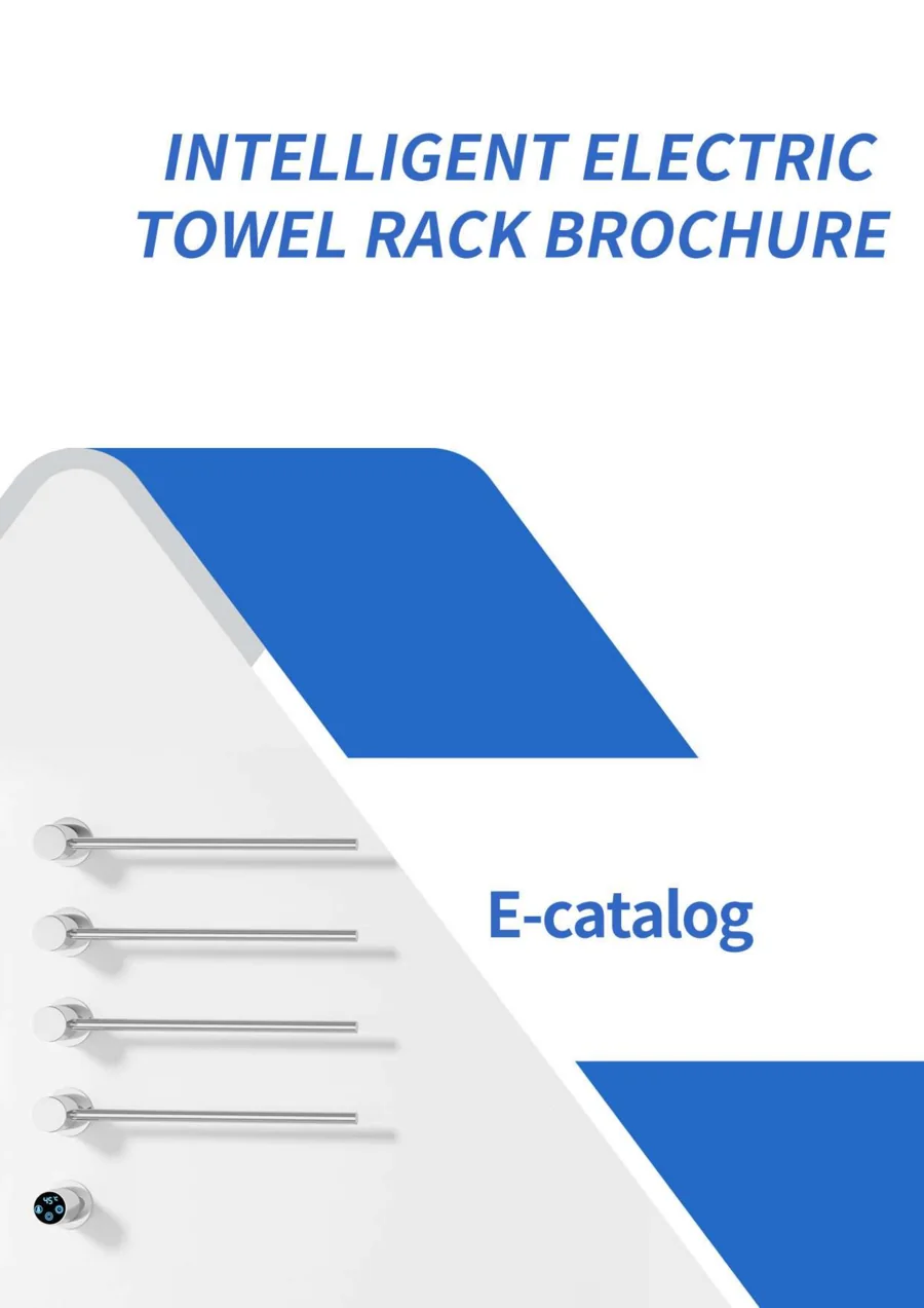 Electric heated towel rack product brochure cover